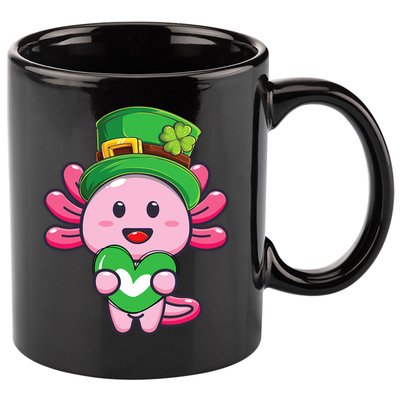 Axolotl Saint Patricks Day Axolotl St Patrick 11oz C Handle Ceramic Mug