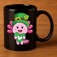 Axolotl Saint Patricks Day Axolotl St Patrick 11oz C Handle Ceramic Mug
