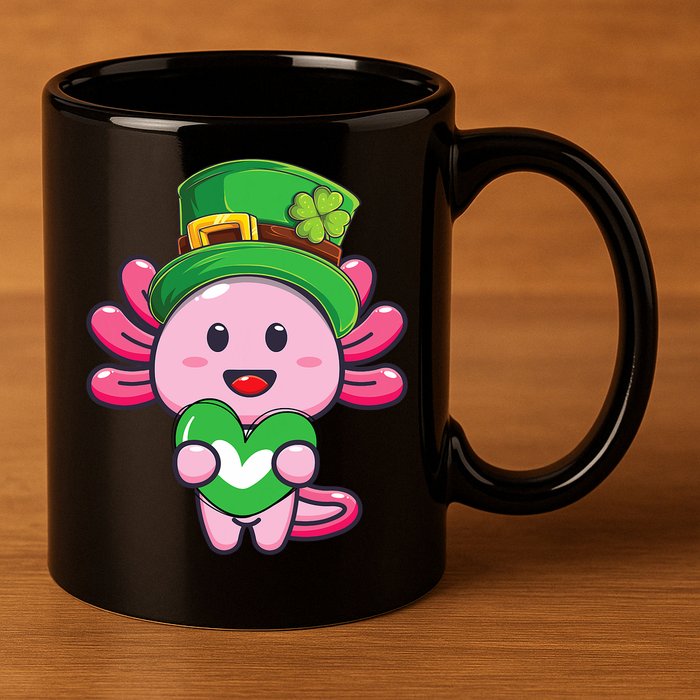 Axolotl Saint Patricks Day Axolotl St Patrick 11oz C Handle Ceramic Mug
