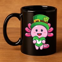 Axolotl Saint Patricks Day Axolotl St Patrick 11oz C Handle Ceramic Mug