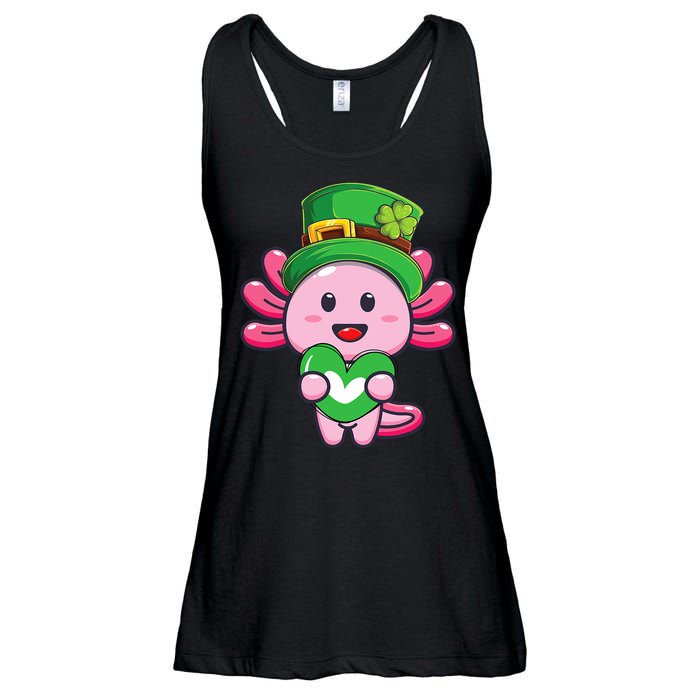 Axolotl Saint Patricks Day Axolotl St Patrick Ladies Essential Flowy Tank