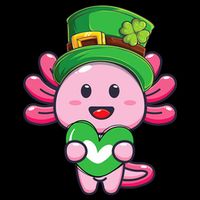 Axolotl Saint Patricks Day Axolotl St Patrick 16 in Basic Backpack