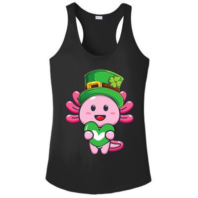 Axolotl Saint Patricks Day Axolotl St Patrick Ladies PosiCharge Competitor Racerback Tank