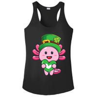 Axolotl Saint Patricks Day Axolotl St Patrick Ladies PosiCharge Competitor Racerback Tank