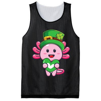 Axolotl Saint Patricks Day Axolotl St Patrick Mesh Reversible Basketball Jersey Tank