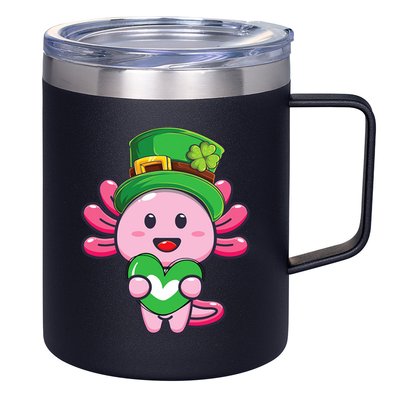 Axolotl Saint Patricks Day Axolotl St Patrick 12oz Stainless Steel Coffee Mug