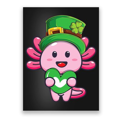 Axolotl Saint Patricks Day Axolotl St Patrick Poster