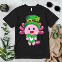 Axolotl Saint Patricks Day Axolotl St Patrick Premium T-Shirt