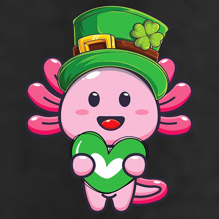 Axolotl Saint Patricks Day Axolotl St Patrick 25L Jumbo Tote