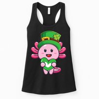 Axolotl Saint Patricks Day Axolotl St Patrick Womens Tank Top