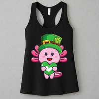 Axolotl Saint Patricks Day Axolotl St Patrick Womens Tank Top