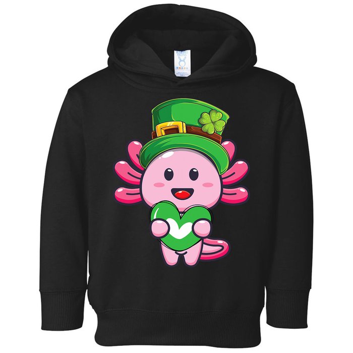 Axolotl Saint Patricks Day Axolotl St Patrick Toddler Hoodie