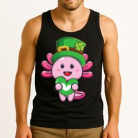 Axolotl Saint Patricks Day Axolotl St Patrick Tank Top