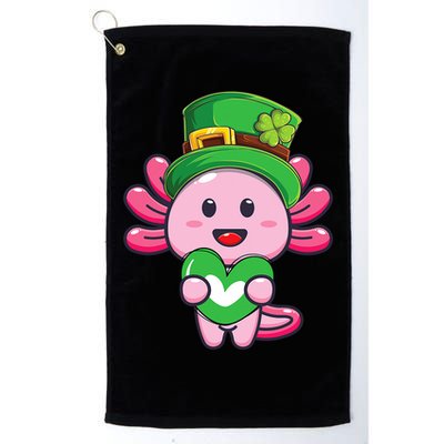 Axolotl Saint Patricks Day Axolotl St Patrick Golf Towel