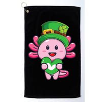 Axolotl Saint Patricks Day Axolotl St Patrick Golf Towel