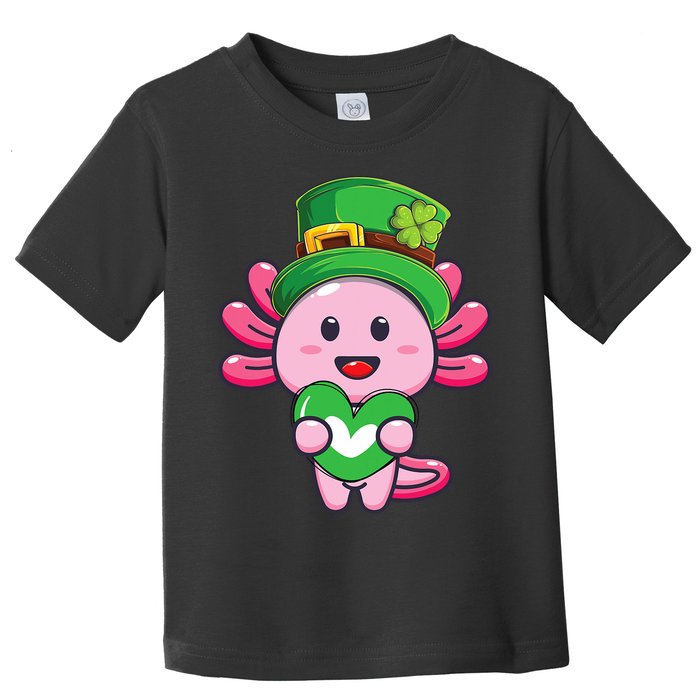 Axolotl Saint Patricks Day Axolotl St Patrick Toddler T-Shirt