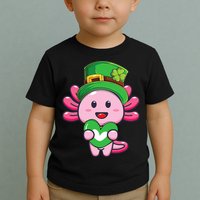 Axolotl Saint Patricks Day Axolotl St Patrick Toddler T-Shirt