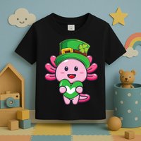 Axolotl Saint Patricks Day Axolotl St Patrick Toddler T-Shirt