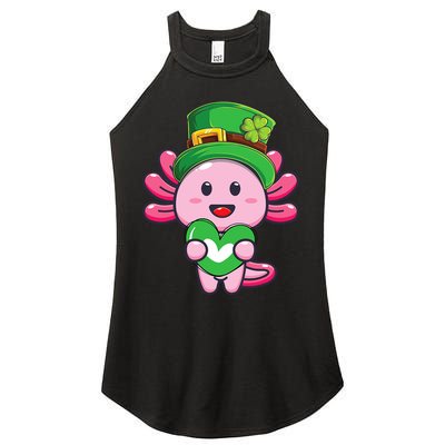 Axolotl Saint Patricks Day Axolotl St Patrick Women's Perfect Tri Rocker Tank