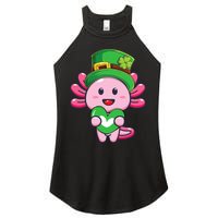 Axolotl Saint Patricks Day Axolotl St Patrick Women's Perfect Tri Rocker Tank