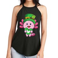 Axolotl Saint Patricks Day Axolotl St Patrick Women's Perfect Tri Rocker Tank