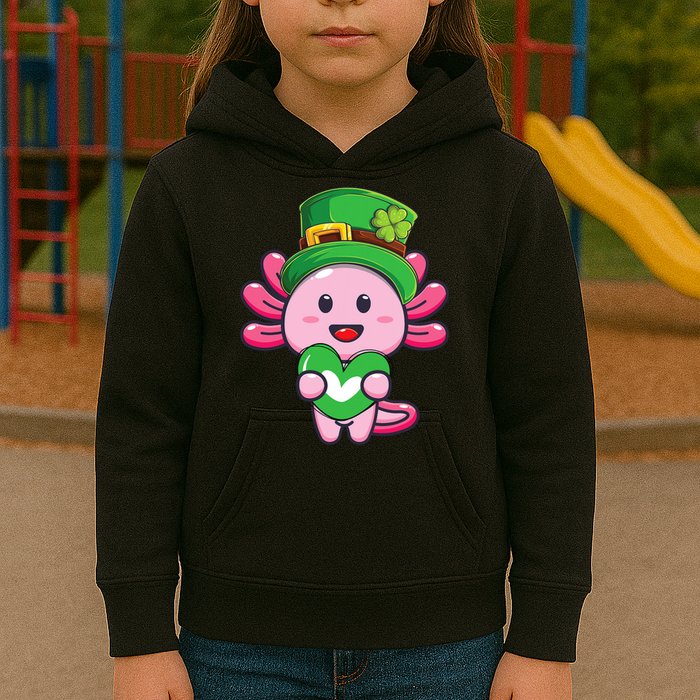 Axolotl Saint Patricks Day Axolotl St Patrick Kids Hoodie