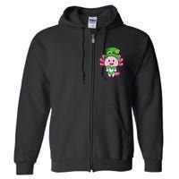 Axolotl Saint Patricks Day Axolotl St Patrick Full Zip Hoodie