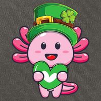 Axolotl Saint Patricks Day Axolotl St Patrick Cotton Canvas Backpack