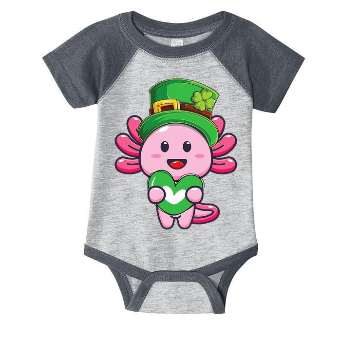 Axolotl Saint Patricks Day Axolotl St Patrick Infant Baby Jersey Bodysuit