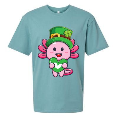 Axolotl Saint Patricks Day Axolotl St Patrick Sueded Cloud Jersey T-Shirt