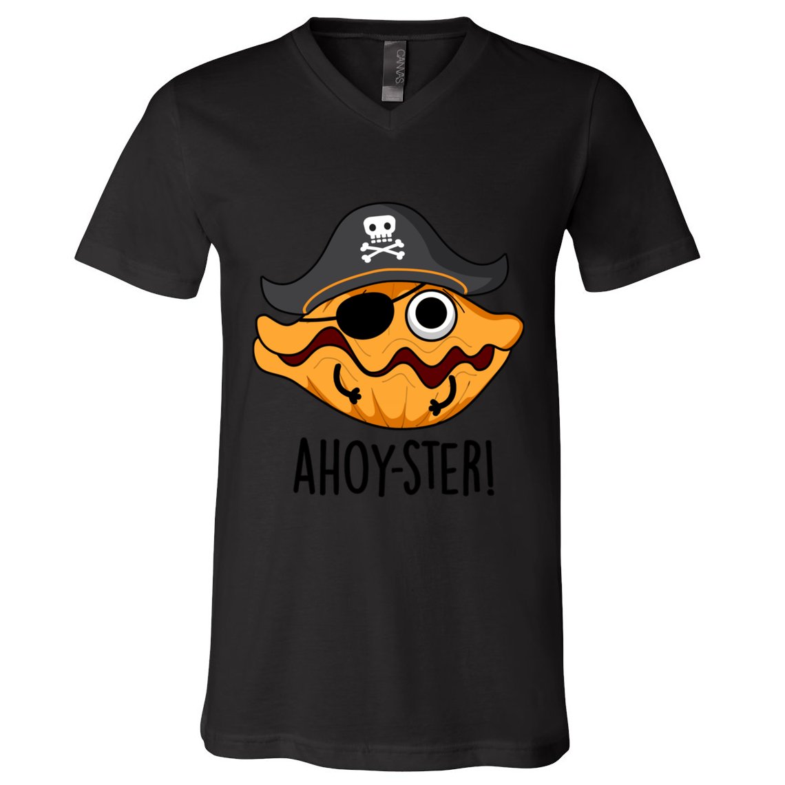Ahoy Ster Pirate Funny Oyster Puns V-Neck T-Shirt