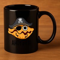 Ahoy Ster Pirate Funny Oyster Puns 11oz C Handle Ceramic Mug