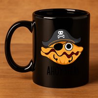 Ahoy Ster Pirate Funny Oyster Puns 11oz C Handle Ceramic Mug