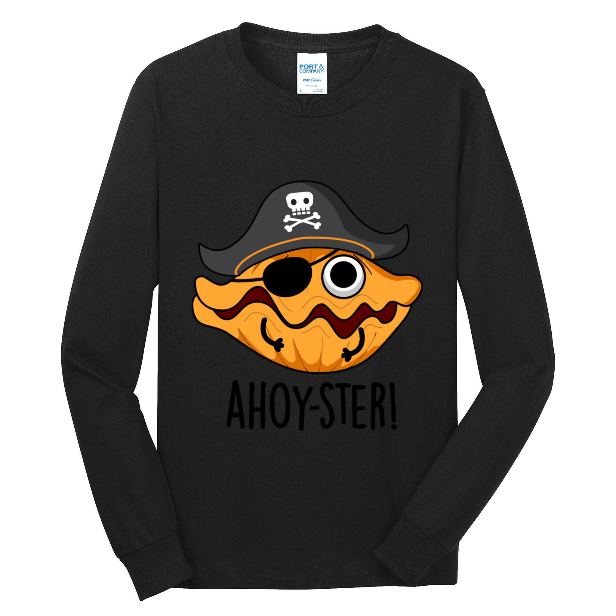 Ahoy Ster Pirate Funny Oyster Puns Tall Long Sleeve T-Shirt