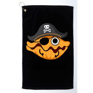 Ahoy Ster Pirate Funny Oyster Puns Platinum Collection Golf Towel