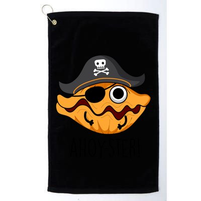 Ahoy Ster Pirate Funny Oyster Puns Golf Towel