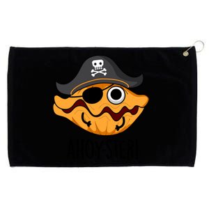 Ahoy Ster Pirate Funny Oyster Puns Grommeted Golf Towel