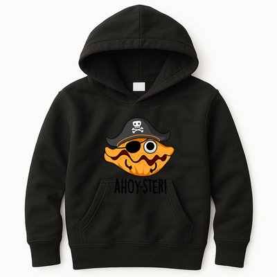 Ahoy Ster Pirate Funny Oyster Puns Kids Hoodie