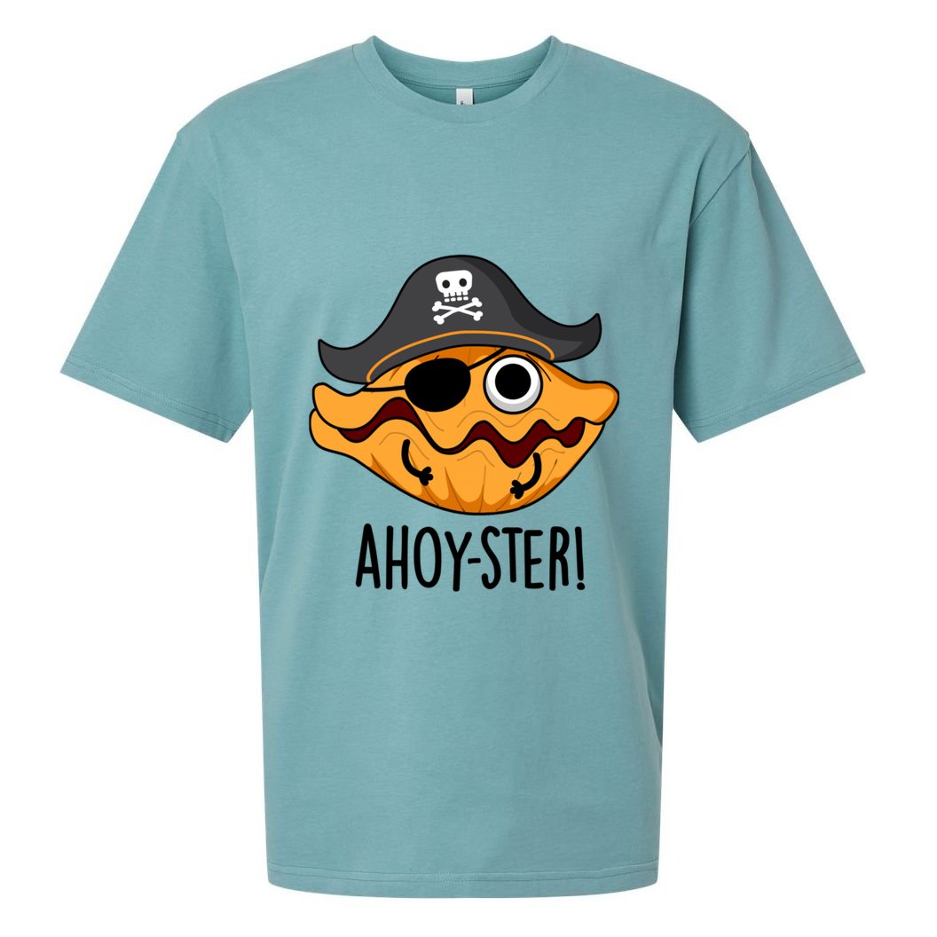 Ahoy Ster Pirate Funny Oyster Puns Sueded Cloud Jersey T-Shirt