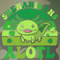 Axolotl St Patricks Day Alotl Shenanigans Legacy Tie Dye Trucker Hat