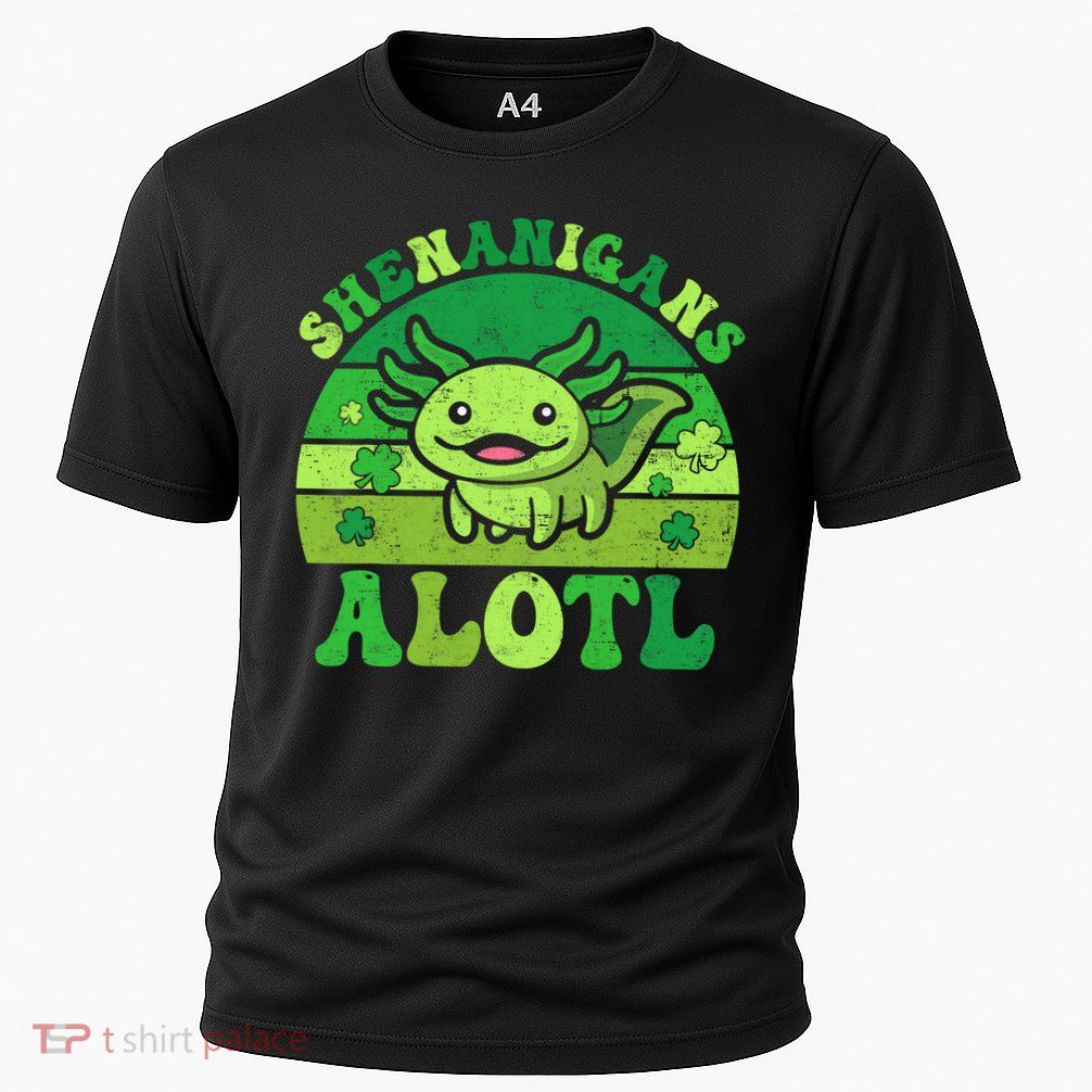 Axolotl St Patricks Day Alotl Shenanigans Performance Shirt