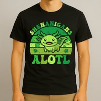 Axolotl St Patricks Day Alotl Shenanigans T-Shirt