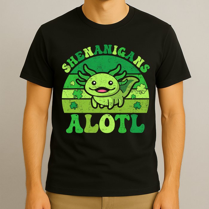 Axolotl St Patricks Day Alotl Shenanigans T-Shirt