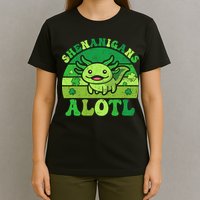 Axolotl St Patricks Day Alotl Shenanigans T-Shirt