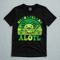 Axolotl St Patricks Day Alotl Shenanigans T-Shirt