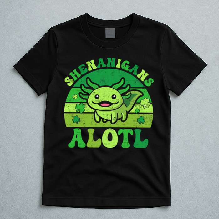 Axolotl St Patricks Day Alotl Shenanigans T-Shirt