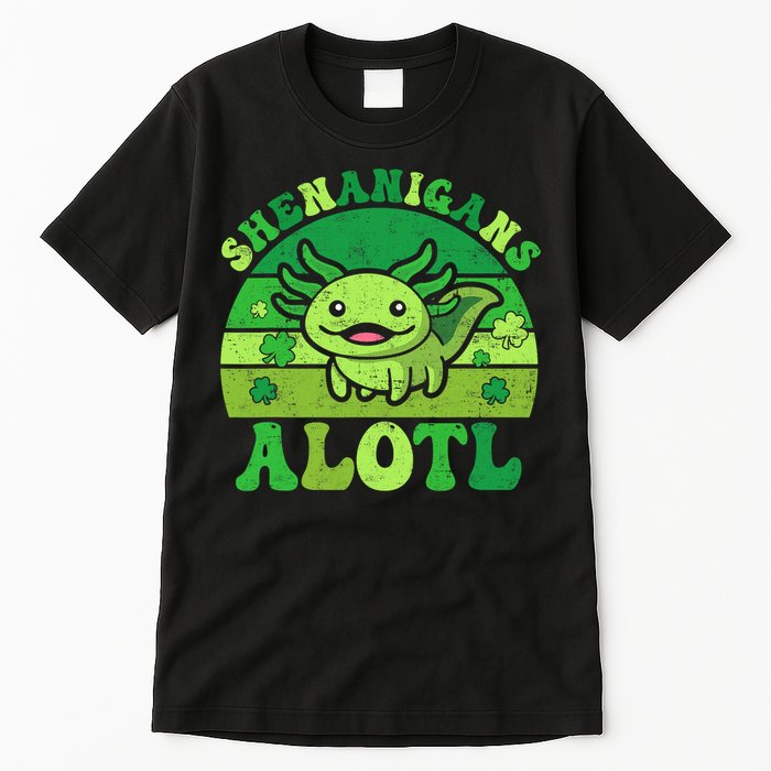 Axolotl St Patricks Day Alotl Shenanigans Tall T-Shirt