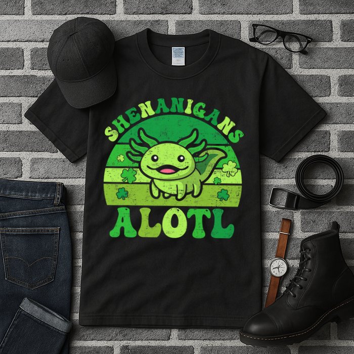 Axolotl St Patricks Day Alotl Shenanigans Tall T-Shirt
