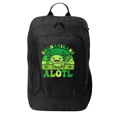 Axolotl St Patricks Day Alotl Shenanigans City Backpack