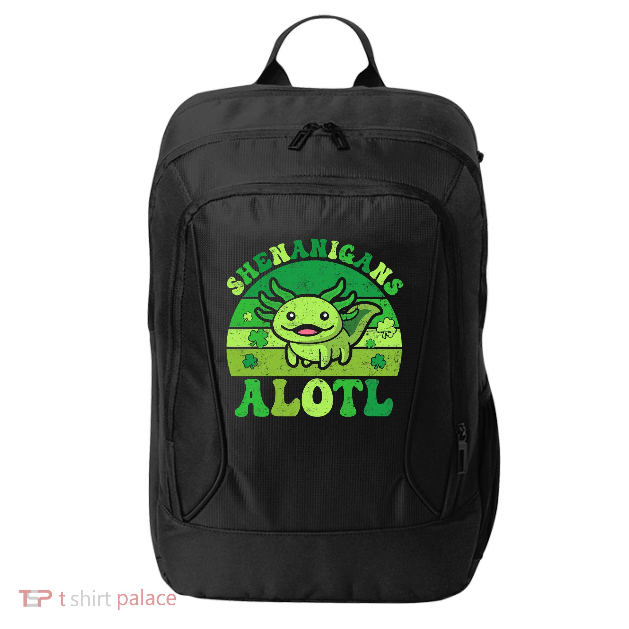 Axolotl St Patricks Day Alotl Shenanigans City Backpack